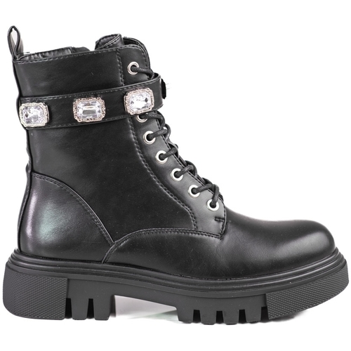 Boty Ženy Kotníkové boty Pk Exkluzívní černé  kotníčkové boty dámské na plochém podpatku 