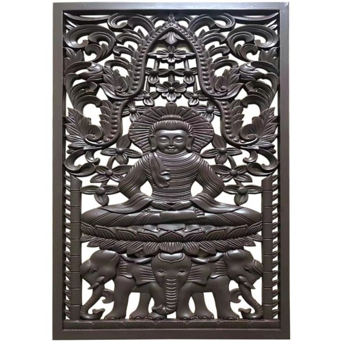 Bydlení Sošky a figurky Signes Grimalt Buddha Nástěnná Ornament Hnědá