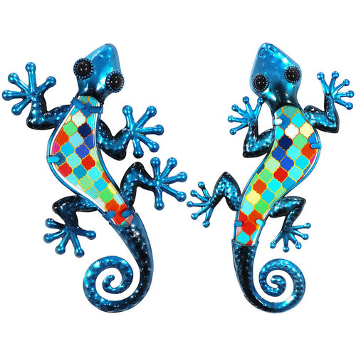 Bydlení Sošky a figurky Signes Grimalt Lagartija 2U Nástěnná Ornament Modrá