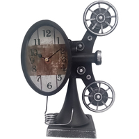 Bydlení Hodiny Signes Grimalt Vintage Cinema Clock Černá