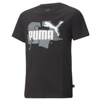 Textil Chlapecké Trička s krátkým rukávem Puma ESS STREET ART LOGO Černá