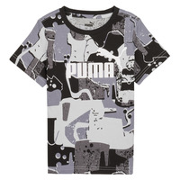 Textil Chlapecké Trička s krátkým rukávem Puma ESS STREET ART AOP Černá