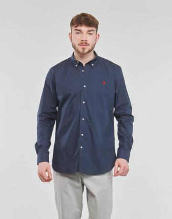 Textil Muži Košile s dlouhymi rukávy U.S Polo Assn. DIRK Tmavě modrá