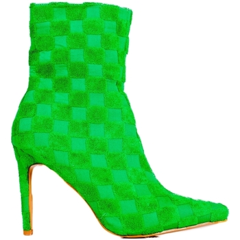 Pk Kotníkové boty Luxusní kotníčkové boty dámské zelené na jehlovém podpatku - ruznobarevne