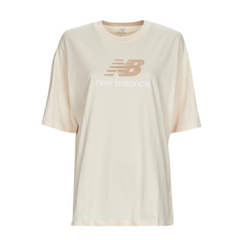 Textil Ženy Trička s krátkým rukávem New Balance Essentials Stacked Logo T-Shirt Béžová