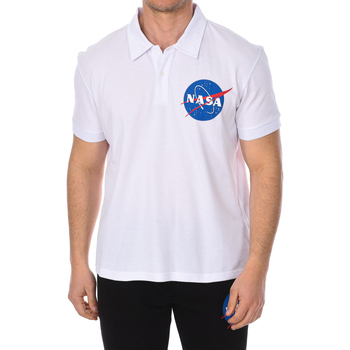 Textil Muži Polo s krátkými rukávy Nasa NASA16PO-WHITE Bílá