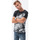 Textil Muži Trička s krátkým rukávem Ombre Pánské tričko Tie-Dye Lisa tmavě šedá Šedá