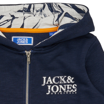Jack & Jones JORCRAYON SWEAT ZIP HOOD Tmavě modrá
