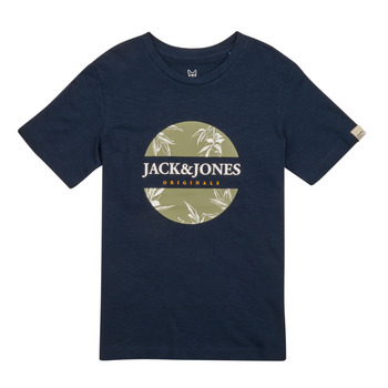 Textil Chlapecké Trička s krátkým rukávem Jack & Jones JORCRAYON BRANDING TEE SS CREW NECK Tmavě modrá