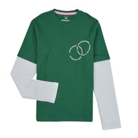 Textil Chlapecké Trička s dlouhými rukávy Jack & Jones JOROLI SKATER LAYER TEE LS CREW NECK Zelená