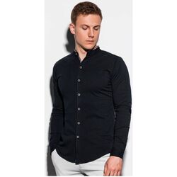 Textil Muži Košile s dlouhymi rukávy Ombre Pánská košile Healy černá L Černá