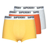Spodní prádlo Muži Boxerky Superdry TRUNK MULTI TRIPLE PACK Oranžová / Žlutá / Šedá