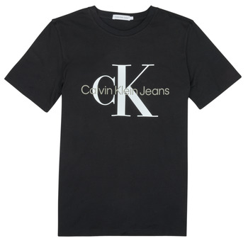 Textil Děti Trička s krátkým rukávem Calvin Klein Jeans MONOGRAM LOGO T-SHIRT Černá