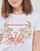 Textil Ženy Trička s krátkým rukávem Guess SS CN TRIANGLE FLOWERS TEE Bílá