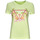 Textil Ženy Trička s krátkým rukávem Guess SS CN TRIANGLE FLOWERS TEE Zelená
