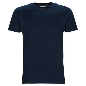 Textil Muži Trička s krátkým rukávem Jack & Jones JJEORGANIC BASIC TEE SS V-NECK Tmavě modrá