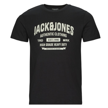 Textil Muži Trička s krátkým rukávem Jack & Jones JJEJEANS TEE SS O-NECK Černá