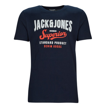Textil Muži Trička s krátkým rukávem Jack & Jones JJELOGO TEE SS O-NECK Tmavě modrá