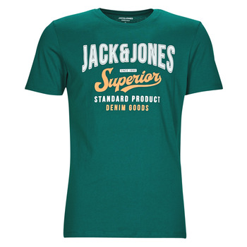Textil Muži Trička s krátkým rukávem Jack & Jones JJELOGO TEE SS O-NECK Zelená