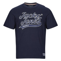 Textil Muži Trička s krátkým rukávem Jack & Jones JORTREVOR UPSCALE SS TEE CREW NECK Tmavě modrá