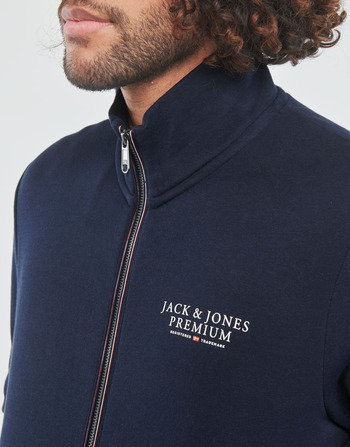Jack & Jones JPRBLUARCHIE SWEAT ZIP  HIGH NECK Tmavě modrá