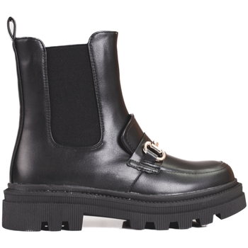 Pk Kotníkové boty Pěkné dámské černé kotníčkové boty na plochém podpatku - ruznobarevne