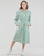Textil Ženy Krátké šaty Tommy Hilfiger ORG CO STRIPE MIDI SHIRT-DRESS Bílá / Zelená
