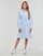 Textil Ženy Krátké šaty Tommy Hilfiger ITHAKA KNEE SHIRT-DRESS LS Bílá / Modrá