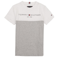 Textil Chlapecké Trička s krátkým rukávem Tommy Hilfiger ESSENTIAL COLORBLOCK TEE S/S Bílá / Šedá