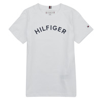 Textil Děti Trička s krátkým rukávem Tommy Hilfiger U HILFIGER ARCHED TEE Bílá