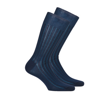 Doplňky  Muži Ponožky DIM MC FIL D'ECOSSE COTE FINE PACK X2 Tmavě modrá
