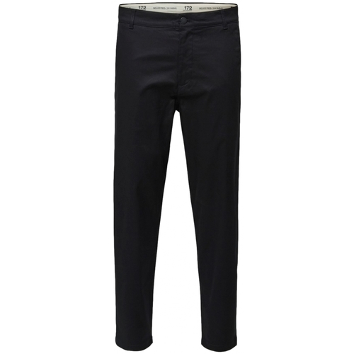 Textil Muži Kalhoty Selected Slim Tape Repton 172 Flex Pants - Black Černá