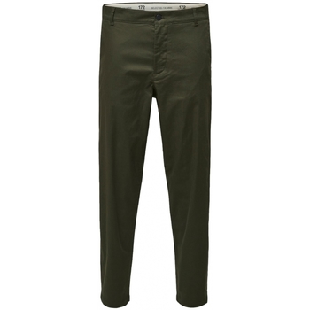 Selected Kalhoty Slim Tape Repton 172 Flex Pants - Forest Night - Zelená
