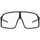 Hodinky & Bižuterie sluneční brýle Veyrey Unisex čiré brýle sportovní Dubiton Černá