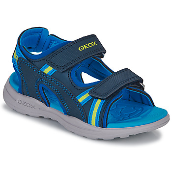 Boty Chlapecké Sportovní sandály Geox J VANIETT BOY Tmavě modrá / Zelená