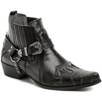 Boty Muži Šněrovací polobotky  & Šněrovací společenská obuv Koma 1222-1 černé pánské westernové boty Černá