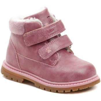 Boty Dívčí Kotníkové boty Wojtylko 3Z23022 růžové dětské zimní boty Růžová