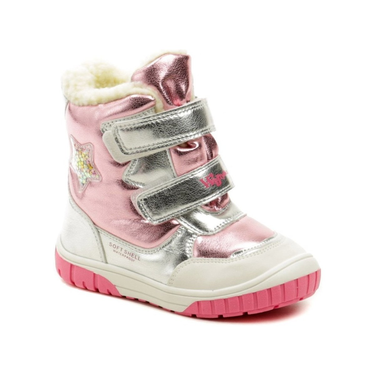 Boty Dívčí Kotníkové boty Wojtylko 1Z23030 růžové dětské zimní boty Růžová