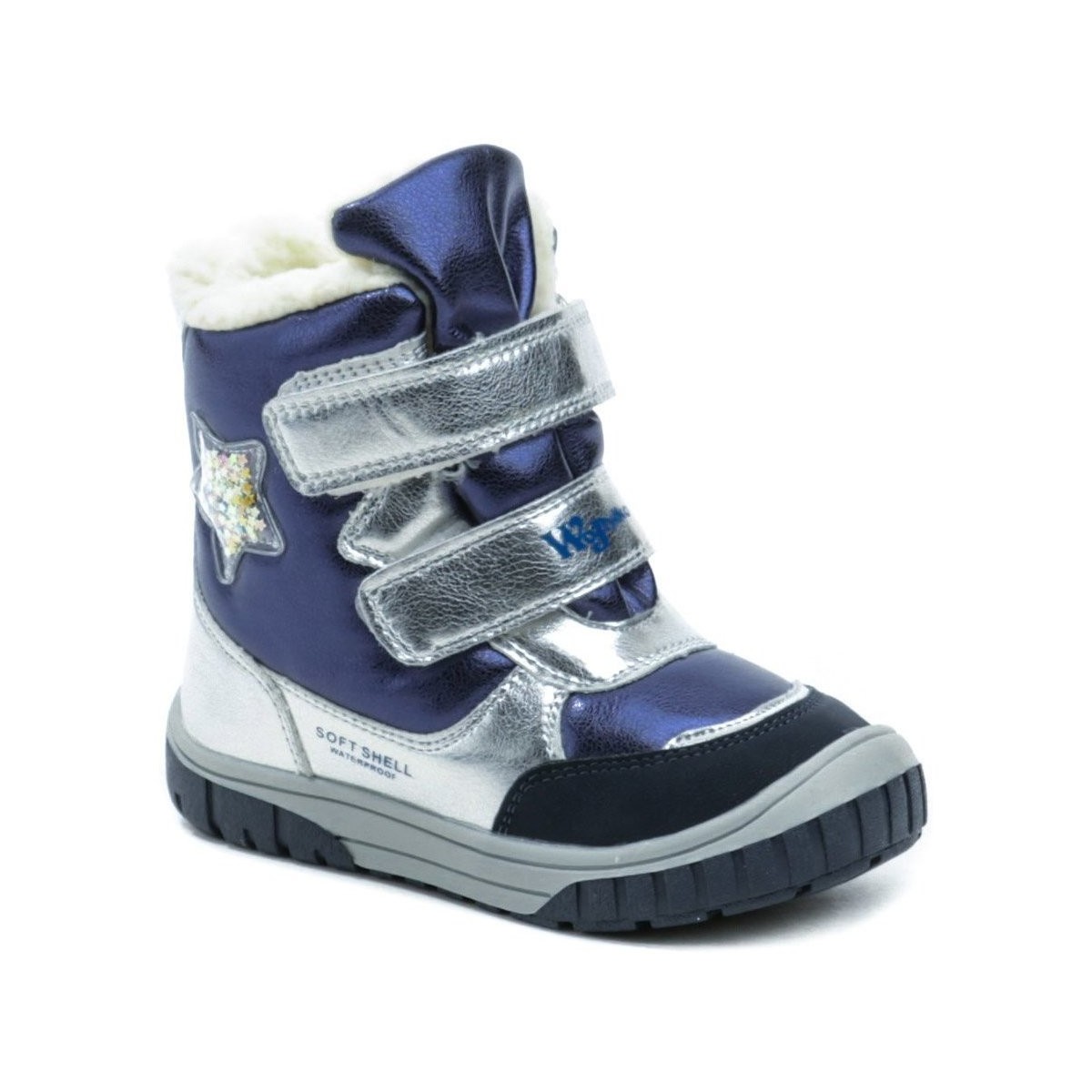 Boty Dívčí Kotníkové boty Wojtylko 1Z23030 modré dětské zimní boty Modrá