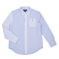 Textil Chlapecké Košile s dlouhymi rukávy Polo Ralph Lauren LS3BDPPPKT-SHIRTS-SPORT SHIRT Modrá / Nebeská modř / Bílá