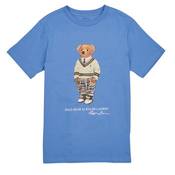 Textil Dívčí Trička s krátkým rukávem Polo Ralph Lauren SS CN-KNIT SHIRTS Modrá