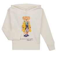 Textil Dívčí Mikiny Polo Ralph Lauren BEAR PO HOOD-KNIT SHIRTS-SWEATSHIRT Krémově bílá
