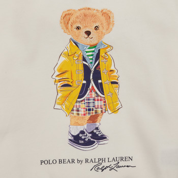 Polo Ralph Lauren BEAR PO HOOD-KNIT SHIRTS-SWEATSHIRT Krémově bílá