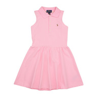 Textil Dívčí Krátké šaty Polo Ralph Lauren SL POLO DRES-DRESSES-DAY DRESS Růžová