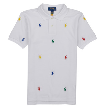 Textil Chlapecké Polo s krátkými rukávy Polo Ralph Lauren SSKCM2-KNIT SHIRTS-POLO SHIRT Bílá