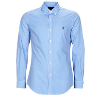 Textil Muži Košile s dlouhymi rukávy Polo Ralph Lauren CHEMISE AJUSTEE SLIM FIT EN POPELINE RAYE Modrá / Bílá