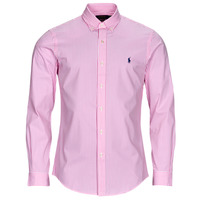 Textil Muži Košile s dlouhymi rukávy Polo Ralph Lauren CHEMISE AJUSTEE SLIM FIT EN POPELINE RAYE Růžová / Bílá
