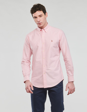 Textil Muži Košile s dlouhymi rukávy Polo Ralph Lauren CHEMISE COUPE DROITE EN OXFORD Růžová / Růžová