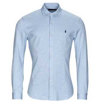 Textil Muži Košile s dlouhymi rukávy Polo Ralph Lauren CHEMISE COUPE DROITE Modrá / Nebeská modř / Sepraný / Bílá