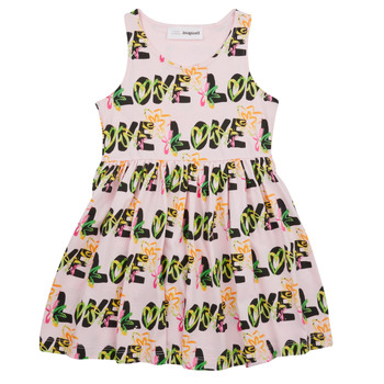 Textil Dívčí Krátké šaty Desigual VEST_TESS Růžová / Světlá